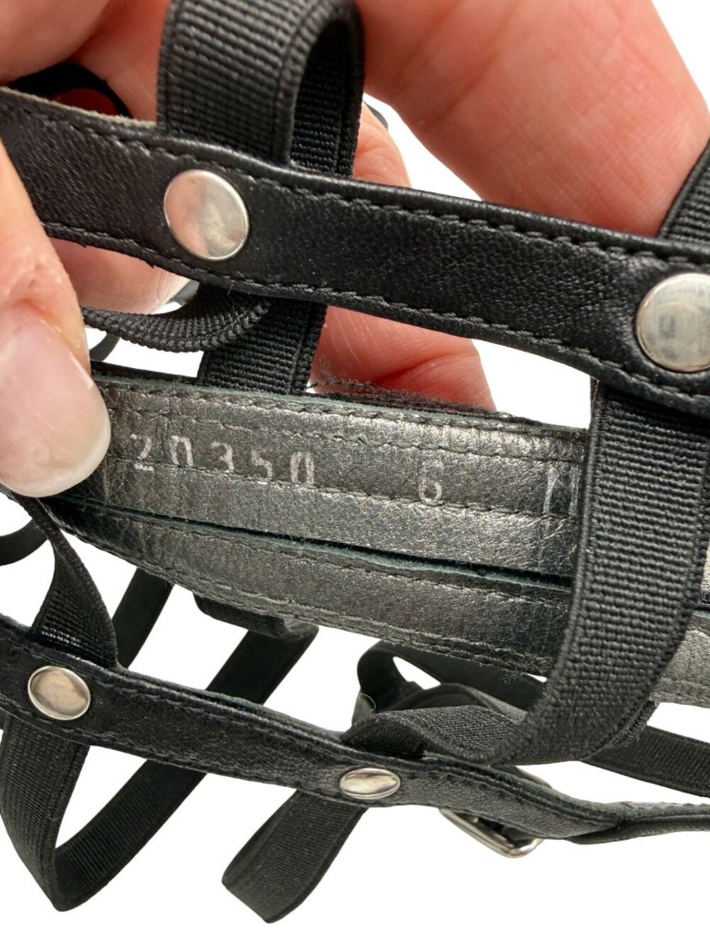 Stuart Weitzman Gladiator Sandal Black Nappa Leather - Size 6 - Picture 5 of 8